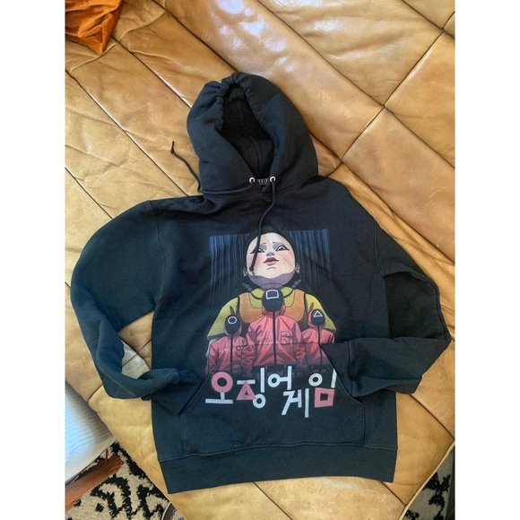 Hot Topic Other - Squid Game black sweatshirt small mens hoodie - was my sons and he fits 14